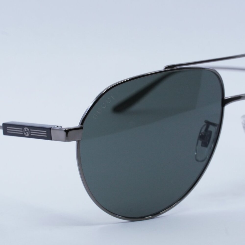 Gucci GG1311S 001 Sunglasses Ruthenium Aviator Frame - Picture 9 of 11